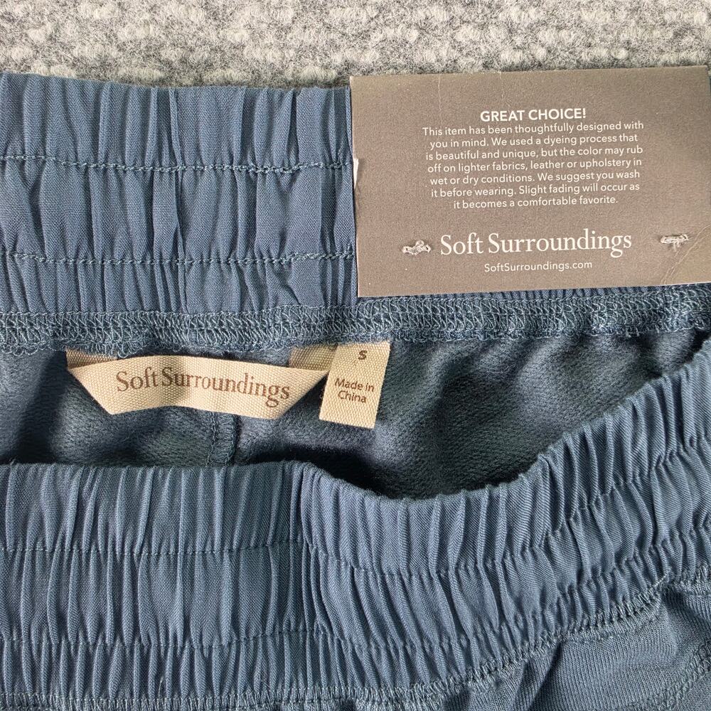 Soft Surroundings Relaxed Ankle Jogger Pants Blue Womens Small Pull On Live Soft - Picture 4 of 12